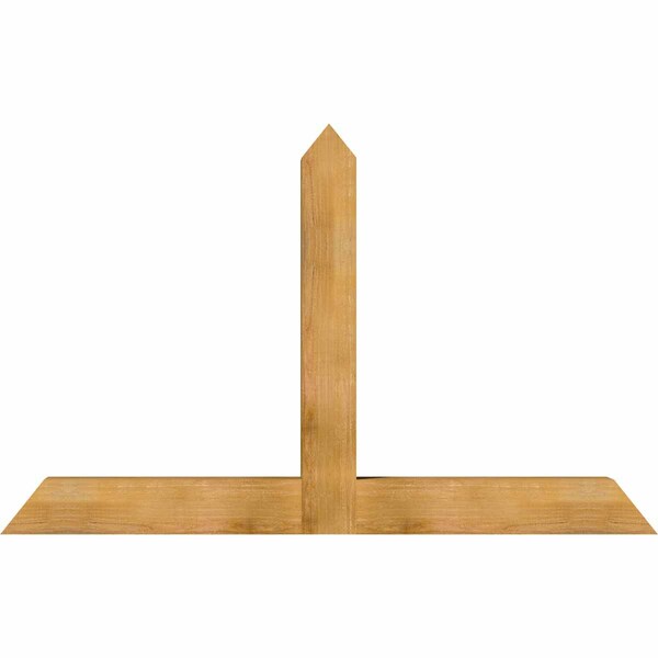 Ekena Millwork Portland Rough Sawn Timber Gable Bracket, Western Red Cedar, 72"W x 45"H x 6"D x 6"F, 15/12 Pitch GBW072X45X0606POR00RWR - main